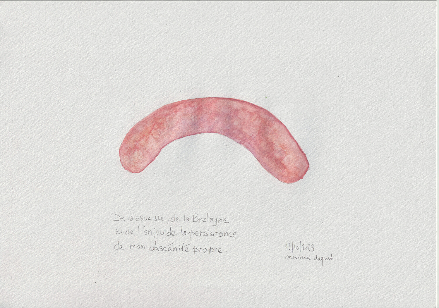 soucisse charcuterie dessin aquarelle